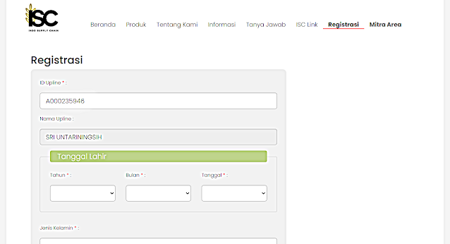 form registrasi ISC