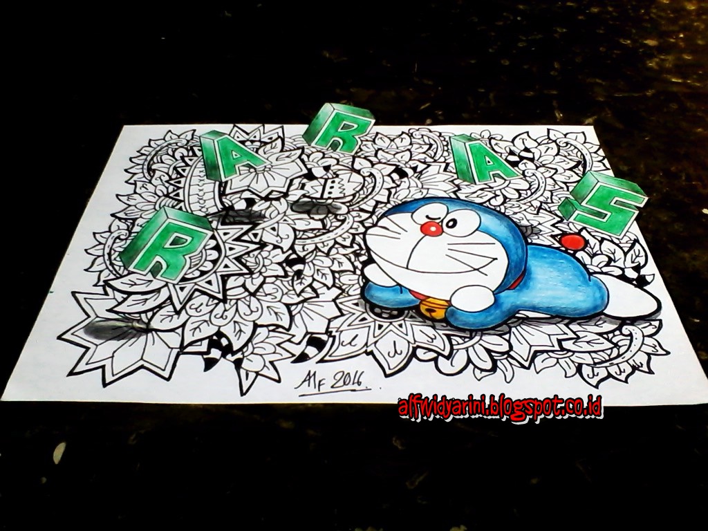 Inilah 10 Contoh Gambar 3D Doodle Sederhana WIDYARINI29