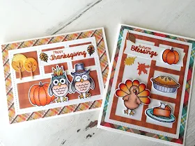 Sunny Studio Stamps: Harvest Happiness Thanksgiving cards by Julene VanKleeck