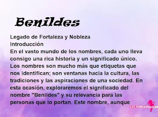 significado del nombre Benildes