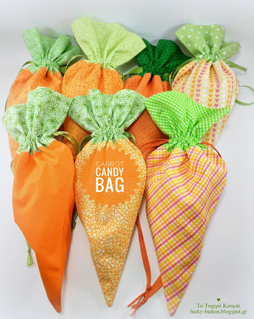 "Carrot candy bag" Πολύχρωμα καρότα πουγκιά για ζαχαρωτά 