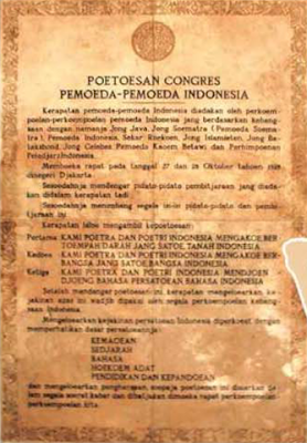 Indonesian Youth Pledge (Sumpah Pemuda)  Our History