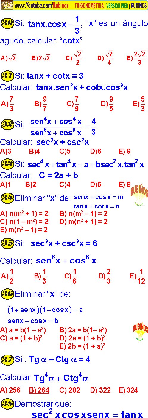 Identidades Trigonometricas Ii Y Condicionales Problemas Resueltos Pdf Identidades Trigonometricas Ii Y Condicionales Problemas Resueltos Pdf