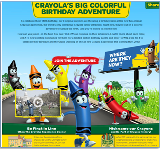 Crayola trip contest