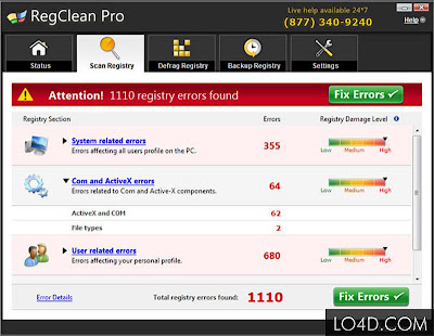 Full RegClean Pro 6.1 Screenshot