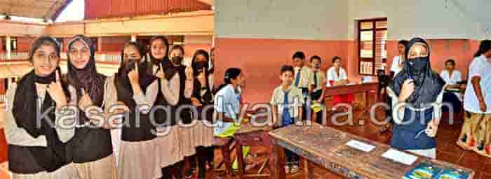 Greenwoods Public School students cast vote using electronic voting machine to inculcate democratic awareness among children, Kerala, News, School, Teacher, Children, Students.