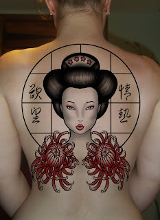 Japanese Tattoo Designs With Image Backpiece Female Tattoo With Japanese Geisha Tattoo Design Picture 5