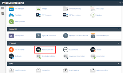 Add an Addon Domain from cPanel 