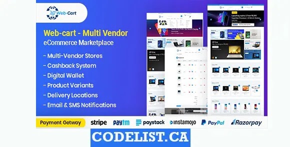 Web-cart v4.3 - Multi Vendor eCommerce Marketplace
