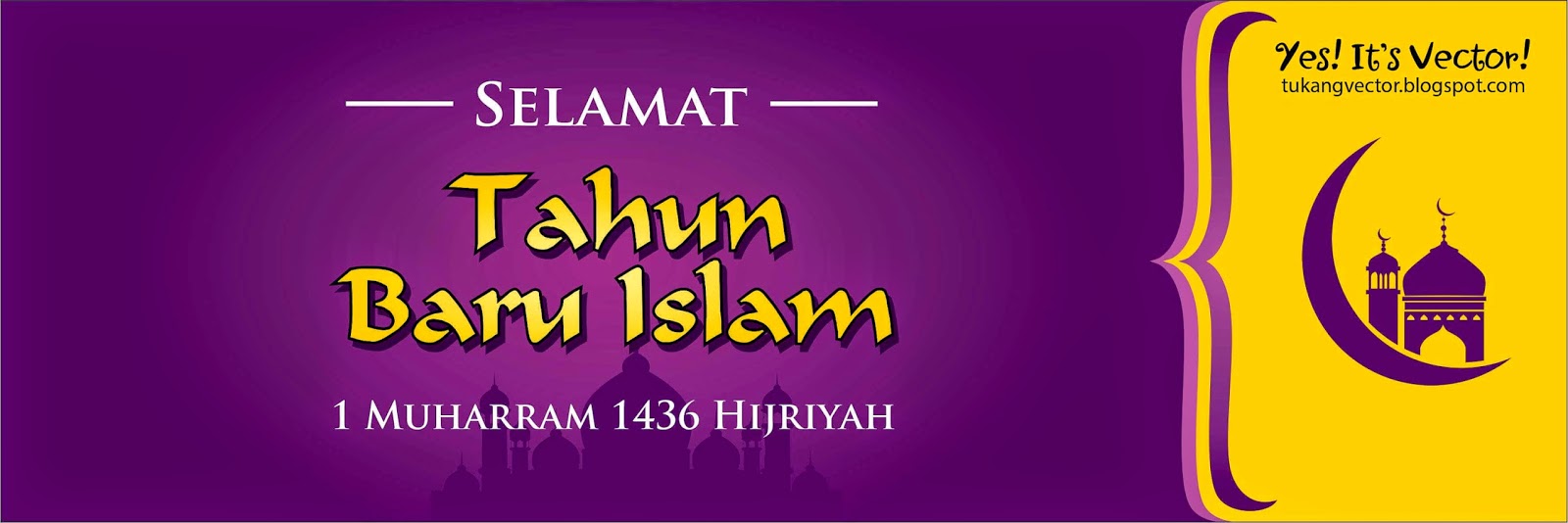Download Template Banner Tahun Baru Islam 1436 H Vektorman
