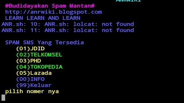 Script Termux Spam SMS