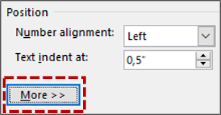 Menentukan Custom Multilevel List Pattern 2