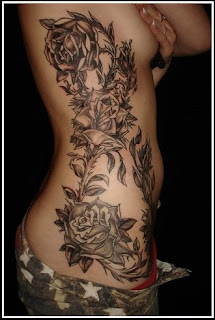 Multy Flower Japanese Tattoo Design for Girls