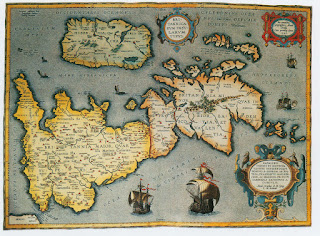 Mapa de las islas británicas en tiempos de los romanos