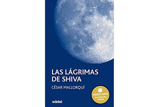 imagen de la luna, con fondo azul