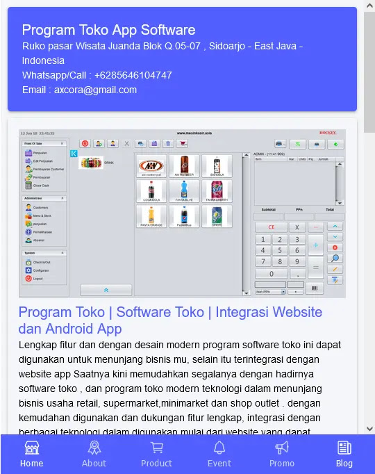 APLIKASI ANDROID , Aplikasi toko, software toko,program toko