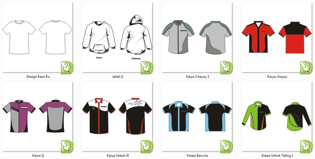 Download Download Template Desain Kaos dan Kemeja CDR (Corel Draw)
