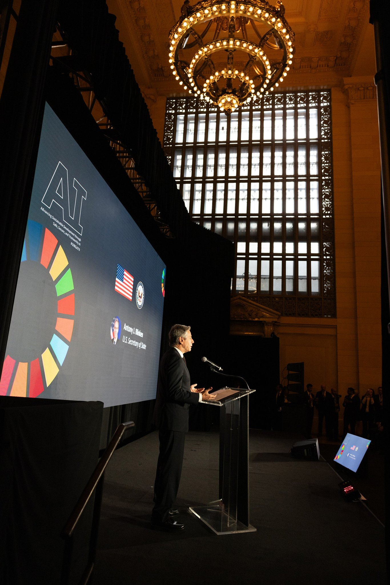 US Secretary of State, Antony Blinken, in New York emphasizing on the potential of AI for the future