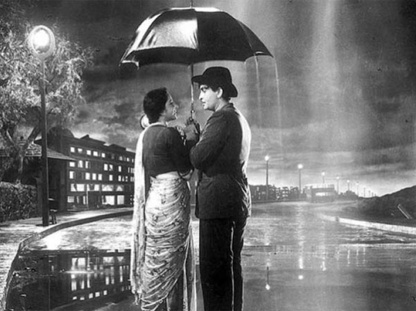 Romantic Bollywood Love Couple Black & White Image