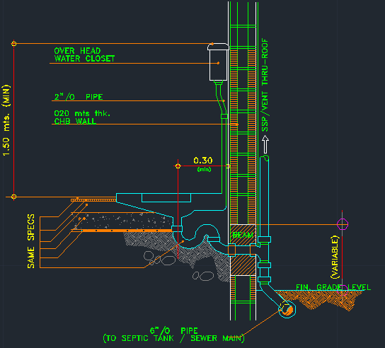 ground floor eastern connection dwg autocad file