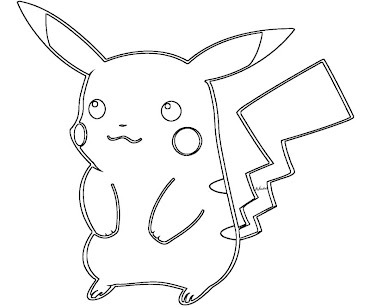 #11 Pikachu Coloring Page