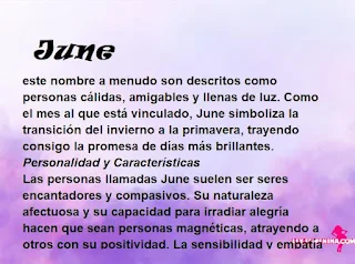 ▷ Significado del nombre June (✔)