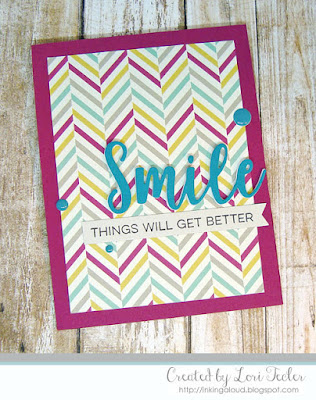 Smile card-designed by Lori Tecler/Inking Aloud-stamps and dies from My Favorite Things