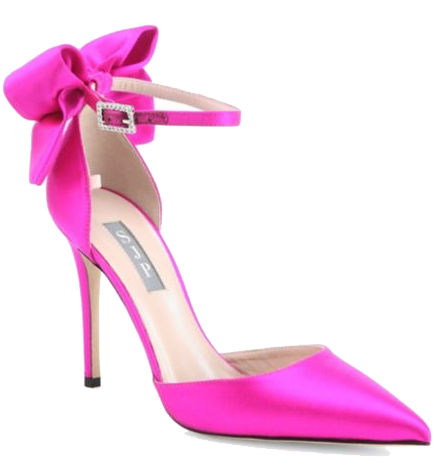 Pink Satin Heels