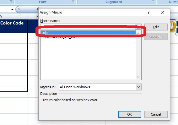 Convert Hexadecimal to RGB Color Codes in MS Excel