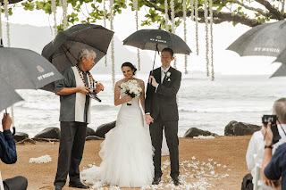 Kauai Wedding Minister Larry LaSota at St. Regis north shore wedding Hanalei Bay