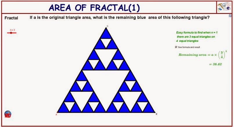 http://dmentrard.free.fr/GEOGEBRA/Maths/Nouveautes/4.25/fractalarea1MD.html