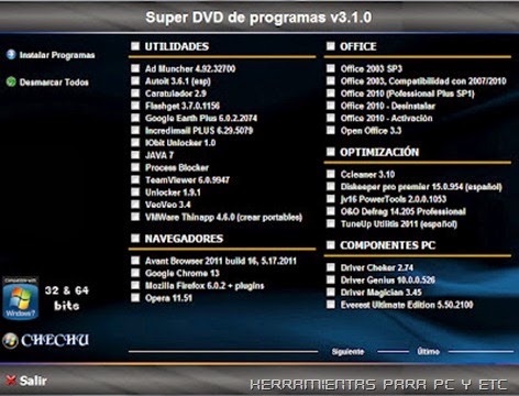 Super DVD de Programas 2012  V3.1.0 Español 