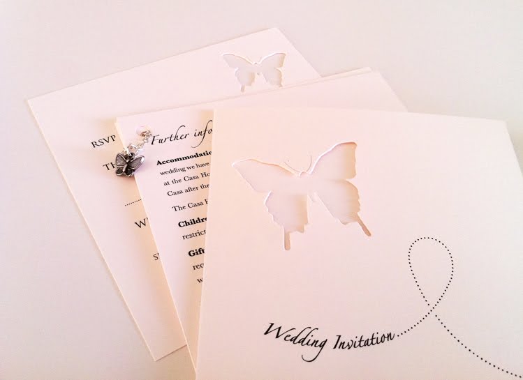 We loved creating these gorgeous Butterfly wedding invitations for one of 