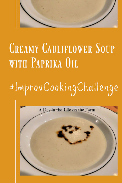 Creamy Cauliflower Soup with Paprika Oil pin