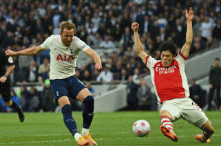 Une capture d’Harry Kane lors d’un match contre Arsenal