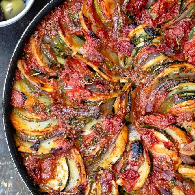 BRIAM: TRADITIONAL GREEK ROASTED VEGETABLES #vegan #glutenfree