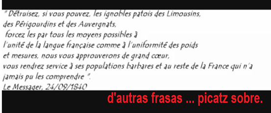 frasa racista contra lo pòble occitan