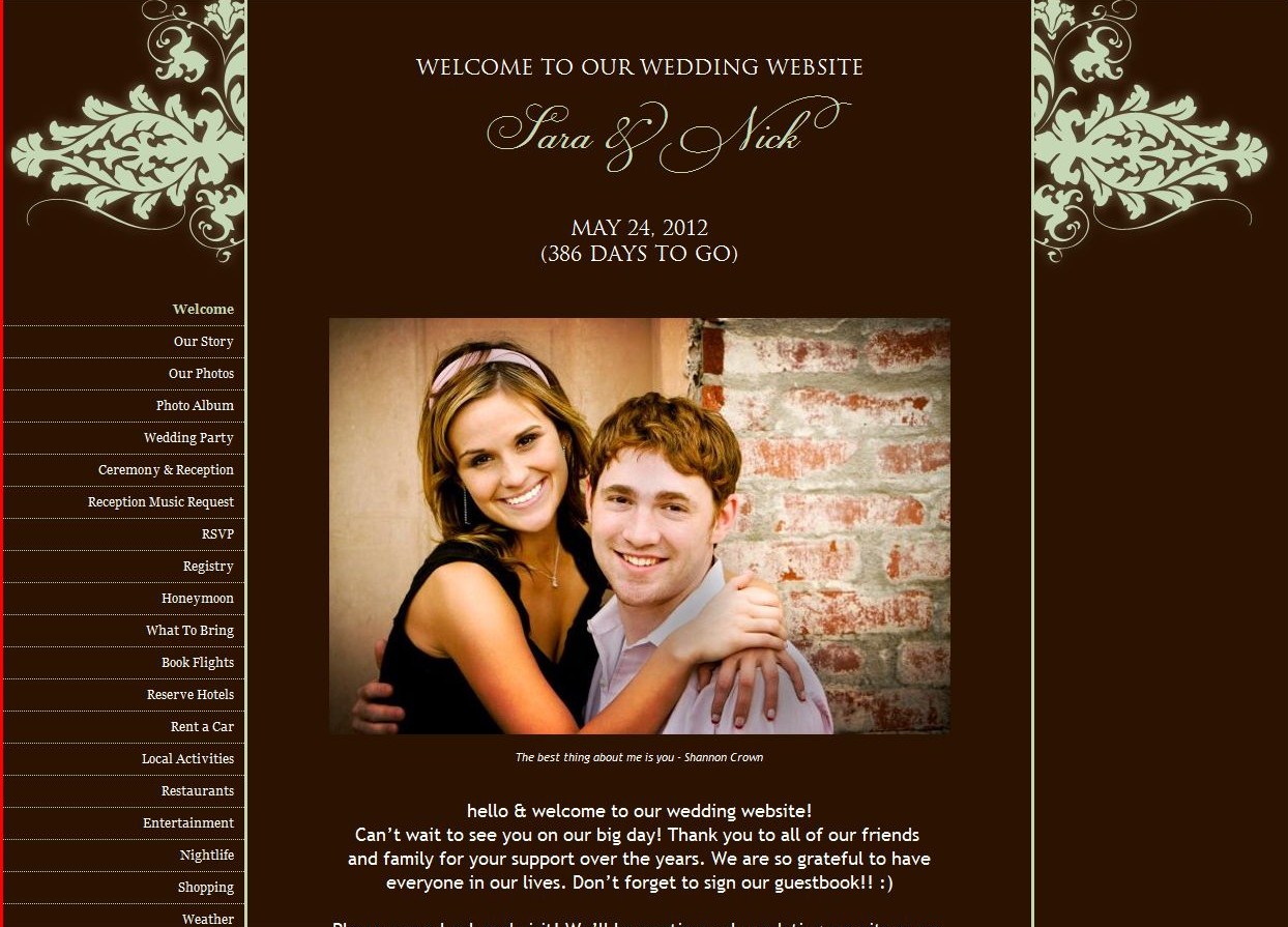 Create a FREE Wedding Website
