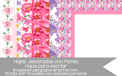 folios decorados con flores