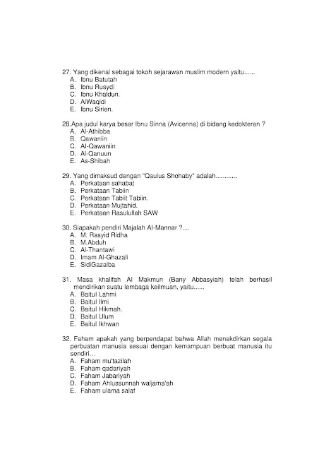 275 + Contoh Soal Tes CPNS SKB PAI (Pendidikan Agama Islam)