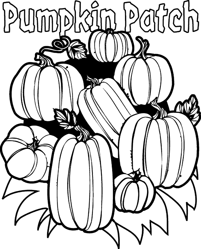 Pumpkin Coloring Pages Foods ColoringPedia