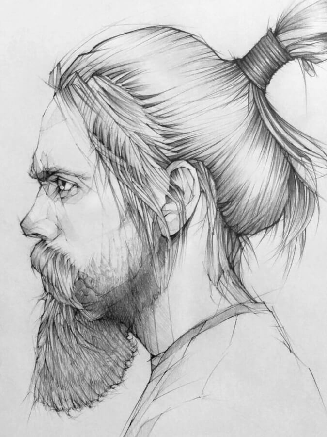 06-Hair-and-beard-Pencil-Portrait-Drawings-Toh-Yasu-www-designstack-co