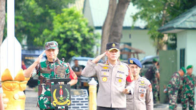 Kapolda Sulteng damping Pangdam XIII/Merdeka Pimpin Apel Gelar Pasukan Pengamanan VVIP Kunker Presiden RI
