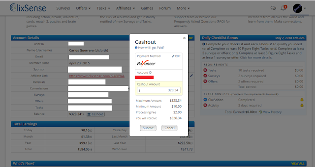 Clixsense la mejor página web para ganar dolares por Internet (Tutorial)