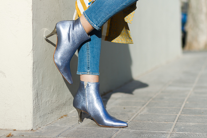 BLog influencer Adicta a los zapatos tendencias en calzado de la temporada a la que no te podrás resistir Los botines metalizados plata
