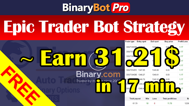 Epic Trader Bot Strategy | Binary Bot | Free Download