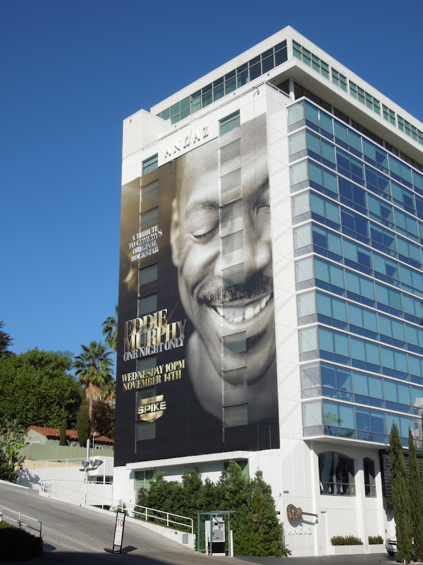 Giant Eddie Murphy One Night Only billboard Andaz Hotel