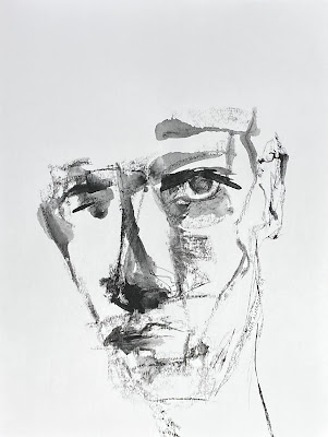 sumi ink portrait,  gallery juana