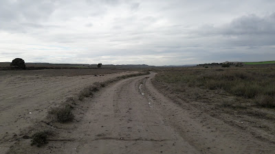 Bujaraloz en Venta de Santa Lucia, Camino de Santiago de Compostela, camino paralelo a la carretera N-II entre Bujaraloz y Venta de Santa Lucía