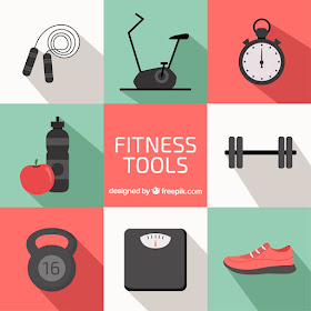 fitness tools ilustración, hacer deporte para liberar estrés freepik